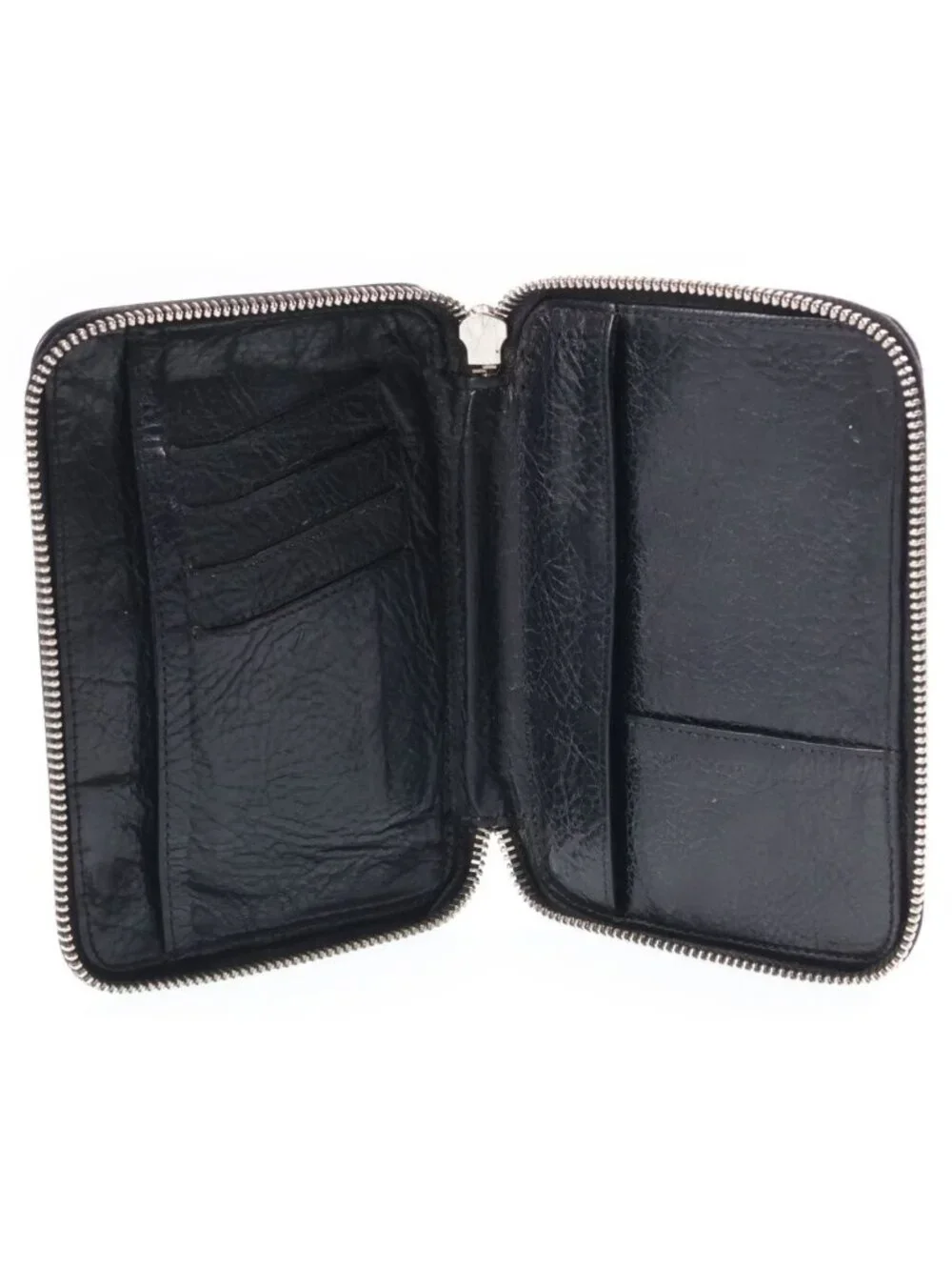 Chrome Hearts Bank Robber Leather Wallet Black with Cross Patch